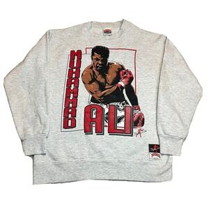 MUHAMMAD ALI vintage BOXING‎ Crewneck Sweatshirt NUTMEG MILLS 1990s Size M